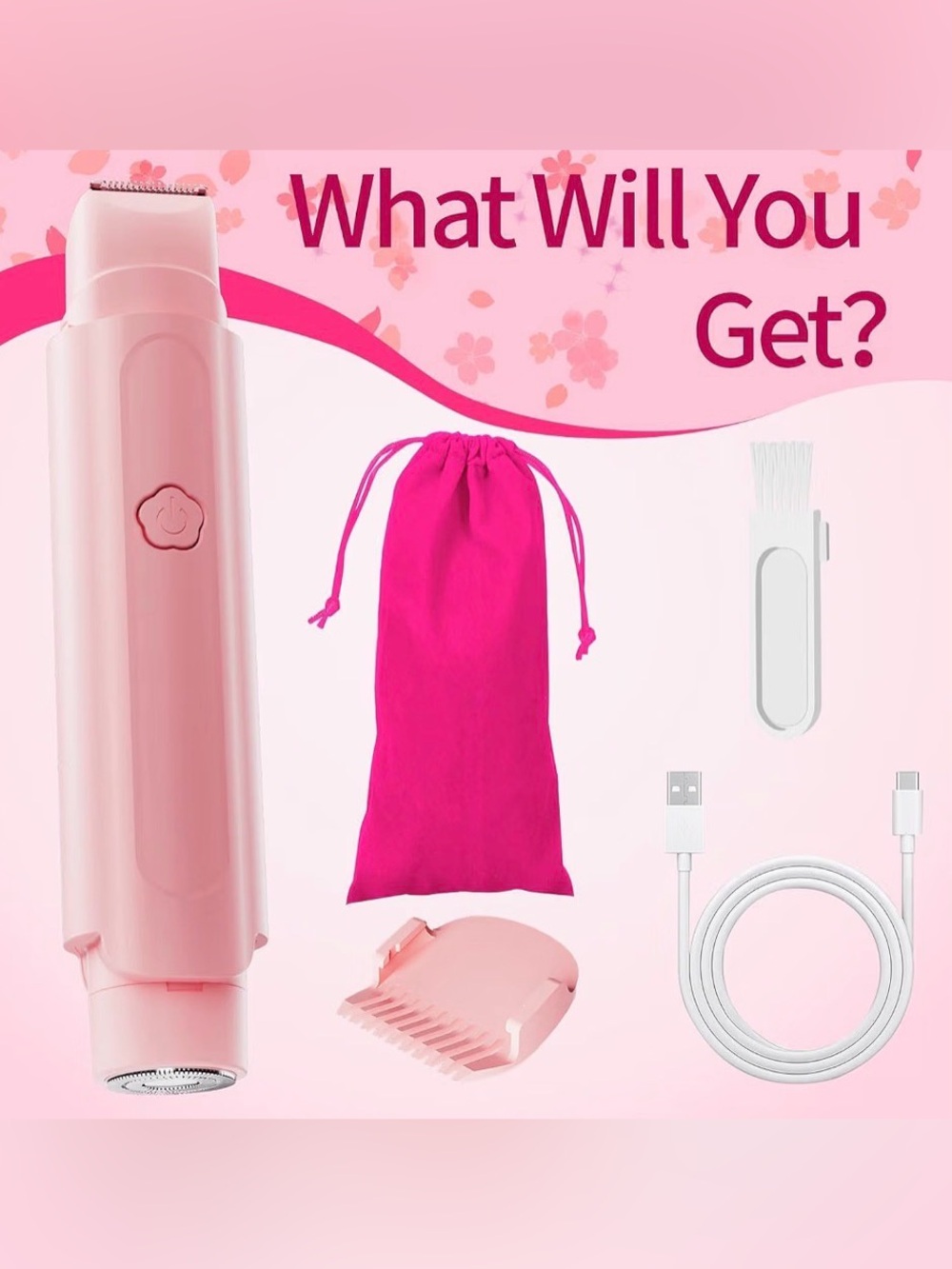 Pink Electric Double end shaver & Trimmer.
